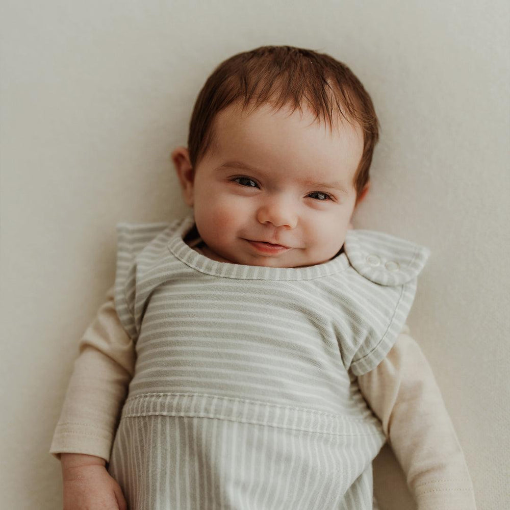 Merino Kids Go Go Sleeping Bag - Standard Weight - Turtle Dove Stripe-Sleeping Bags-3-24m-Turtle Dove | Natural Baby Shower