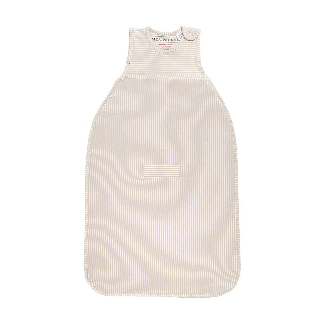 Merino Kids Go Go Sleeping Bag - All Seasons - Sandstone Stripe-Sleeping Bags-Sandstone-3-24m | Natural Baby Shower