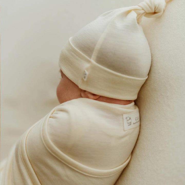 Merino Kids Cocooi Baby Wrap - Natural-Swaddling Wraps-Natural-NB - 3m | Natural Baby Shower