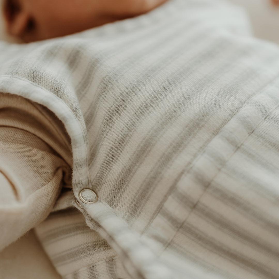 Merino Kids Go Go Sleeping Bag - Duvet Weight - Variegated Stripe Mist-Sleeping Bags-Variegated Stripe Mist-3-24m | Natural Baby Shower