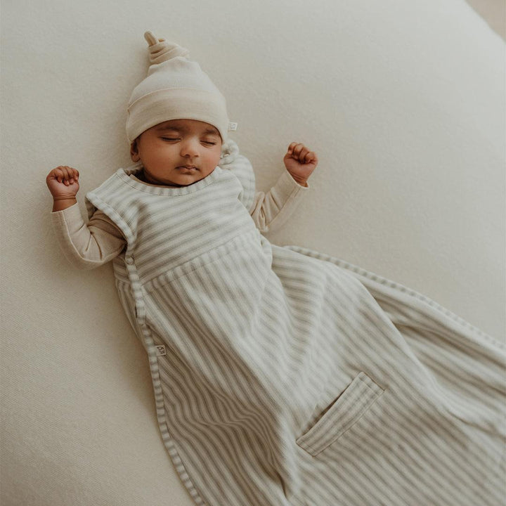 Merino Kids Go Go Sleeping Bag - Duvet Weight - Variegated Stripe Mist-Sleeping Bags-Variegated Stripe Mist-3-24m | Natural Baby Shower
