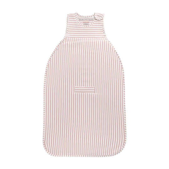 Merino Kids Go Go Sleeping Bag - Duvet Weight - Variegated Stripe Mauve-Sleeping Bags-Variegated Stripe Mauve-3-24m | Natural Baby Shower