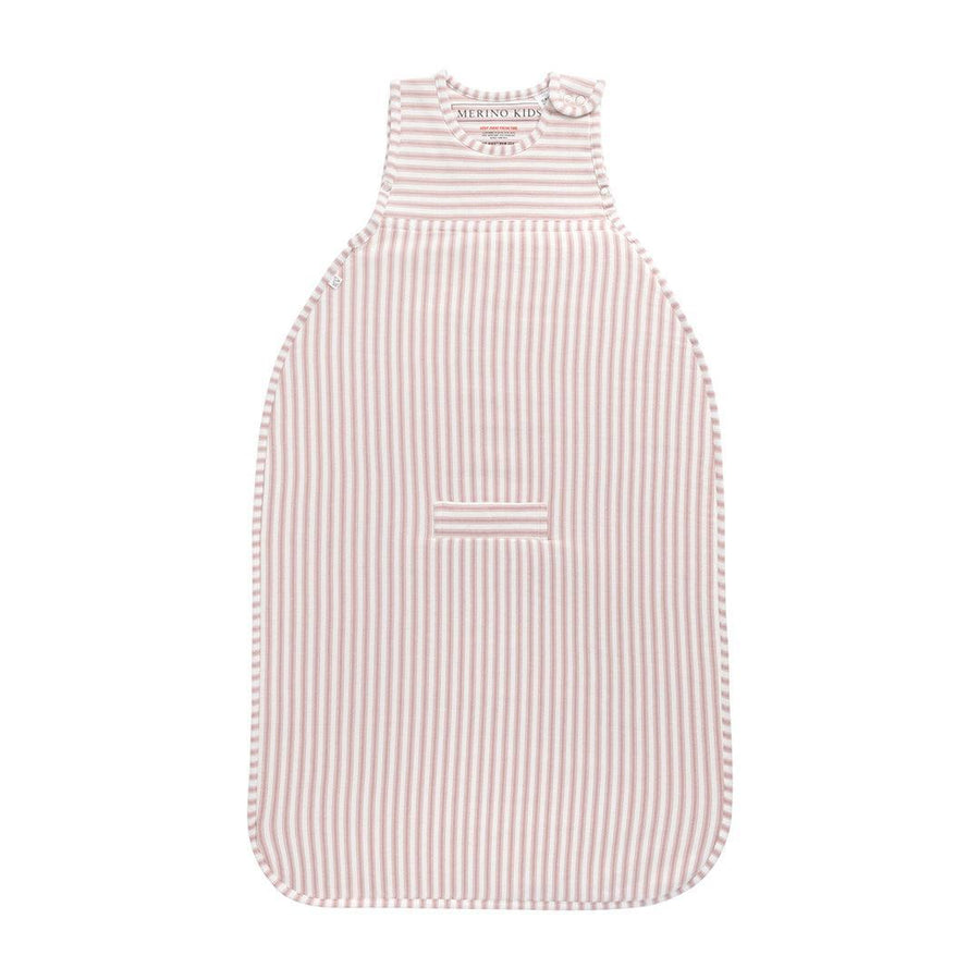 Merino Kids Go Go Sleeping Bag - Duvet Weight - Variegated Stripe Mauve-Sleeping Bags-Variegated Stripe Mauve-3-24m | Natural Baby Shower