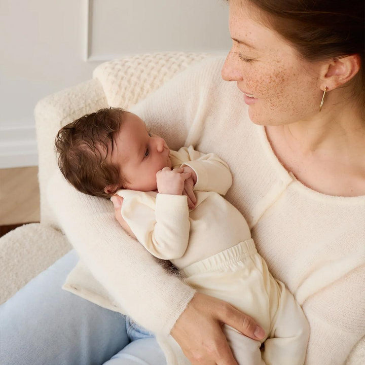 Merino Kids Merino Long Sleeve Envelope Bodysuit - Cloud-Bodysuits-Cloud-NB | Natural Baby Shower