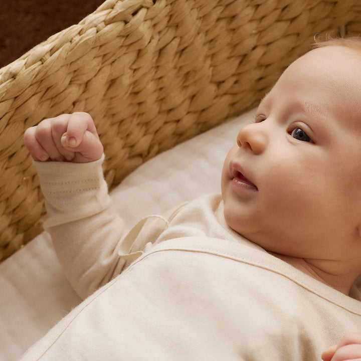 Merino Kids Merino Wrap Onepiece - Natural-Sleepsuits-Natural-0-3m | Natural Baby Shower