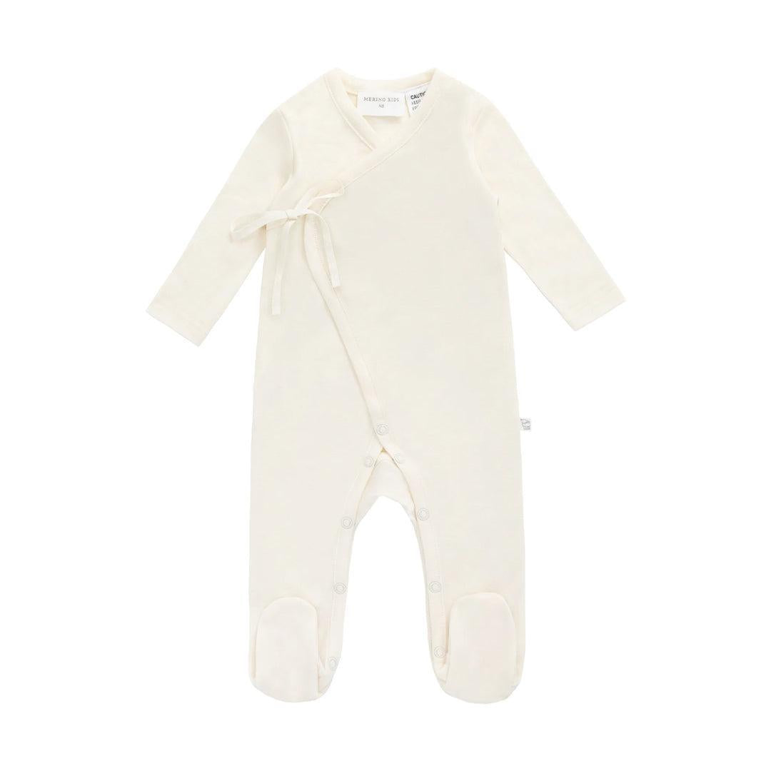 Merino Kids Merino Wrap Onepiece - Cloud-Sleepsuits-Cloud-0-3m | Natural Baby Shower