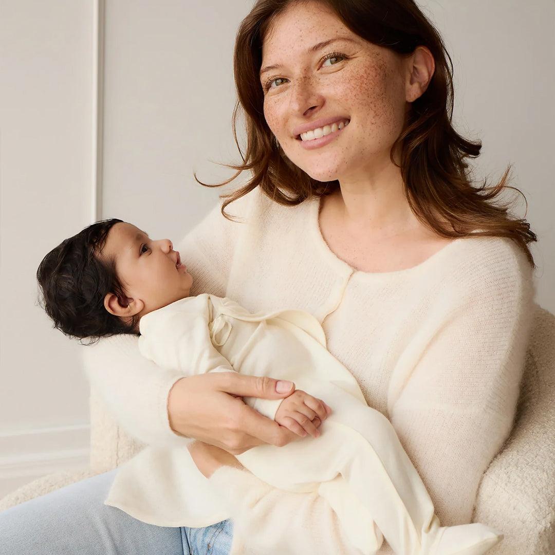 Merino Kids Merino Wrap Onepiece - Cloud-Sleepsuits-Cloud-0-3m | Natural Baby Shower