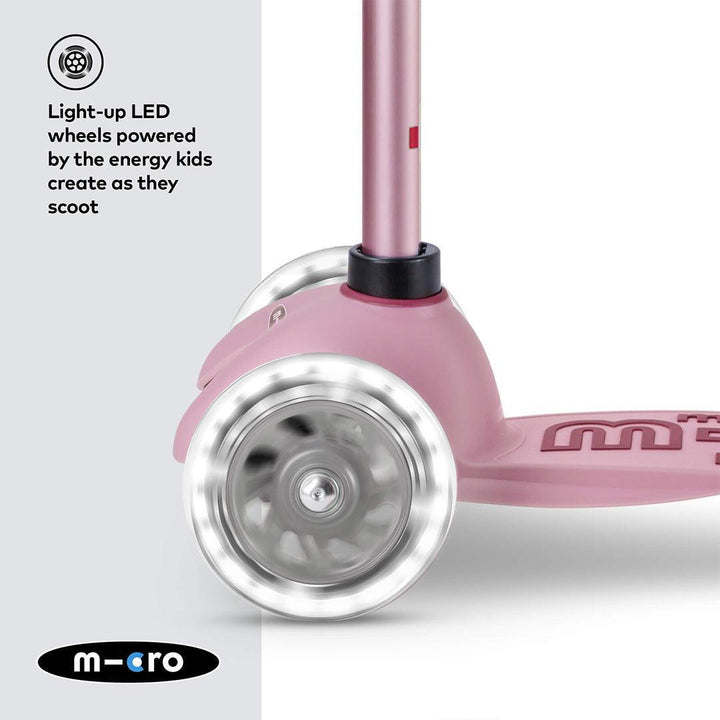 Micro Scooters Mini 2 Grow Deluxe LED Clip Seat V2 Scooter - Rose Pink-Scooters-Rose Pink- | Natural Baby Shower