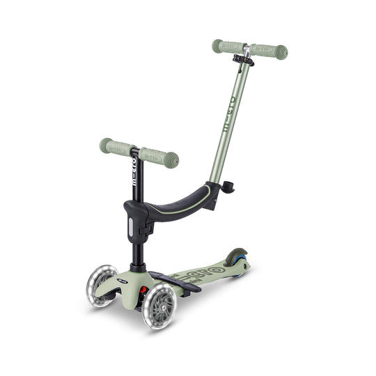 Micro Scooters Mini 2 Grow Deluxe LED Clip Seat V2 Scooter - Sage Green-Scooters-Sage Green- | Natural Baby Shower