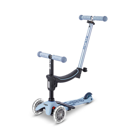 Micro Scooters Mini 2 Grow Deluxe LED Clip Seat V2 Scooter - Soft Blue-Scooters-Soft Blue- | Natural Baby Shower