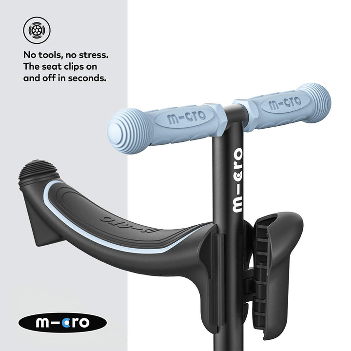 Micro Scooters Mini 2 Grow Deluxe LED Clip Seat V2 Scooter - Soft Blue-Scooters-Soft Blue- | Natural Baby Shower