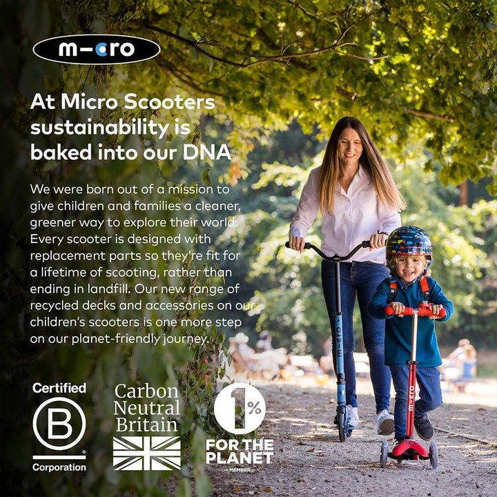 Micro Scooters Mini 2 Grow Deluxe LED Clip Seat V2 Scooter - Soft Blue-Scooters-Soft Blue- | Natural Baby Shower