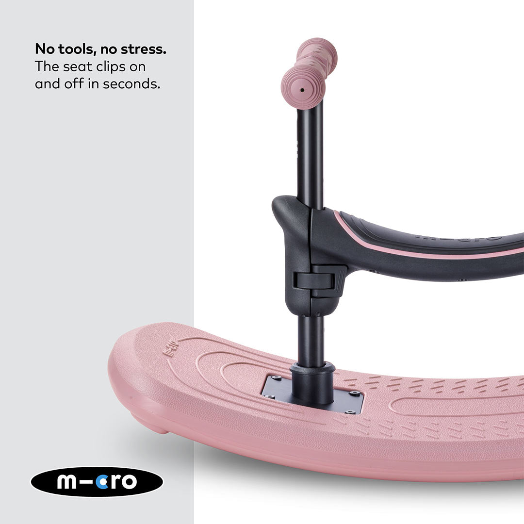 Micro Scooters Mini Deluxe LED Rock And Go Scooter - Rose Pink-Scooters-Rose Pink- | Natural Baby Shower