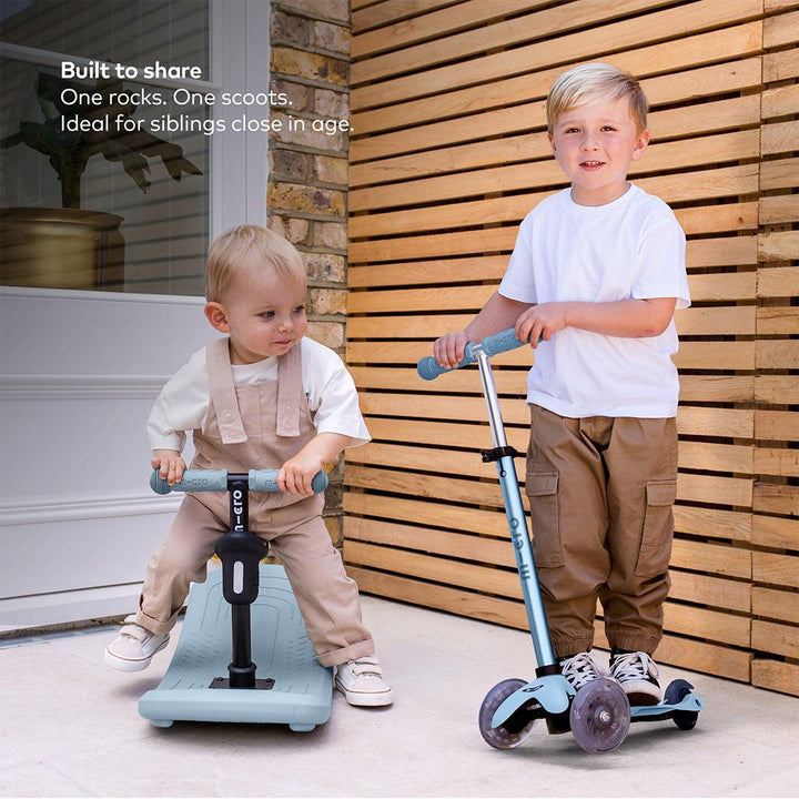 Micro Scooters Mini Deluxe LED Rock And Go Scooter - Soft Blue-Scooters-Soft Blue- | Natural Baby Shower