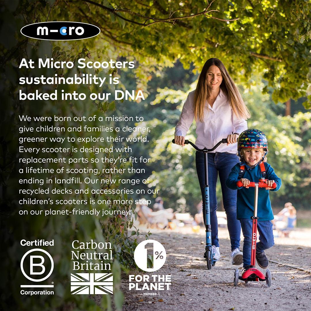 Micro Scooters Mini Deluxe LED Rock And Go Scooter - Soft Blue-Scooters-Soft Blue- | Natural Baby Shower