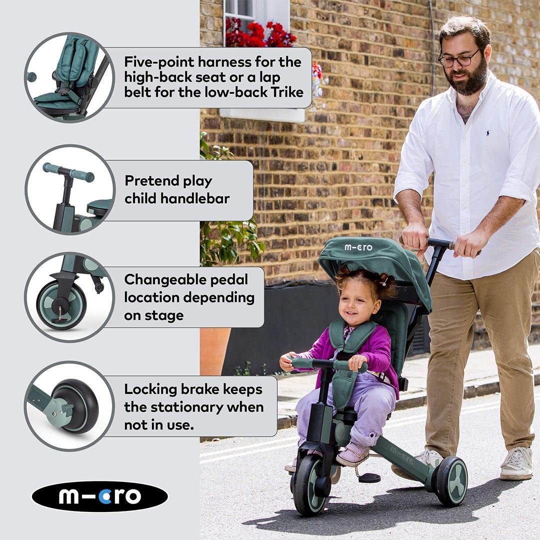 Micro Scooters Flexi Tricycle - Matcha-Trikes-Matcha- | Natural Baby Shower