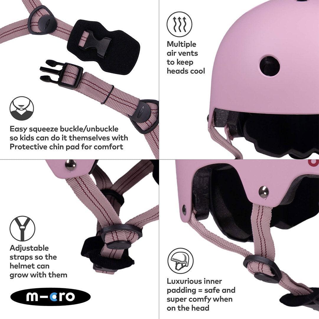 Micro Scooters Helmet - Rose Pink-Helmets-Rose Pink-XS | Natural Baby Shower