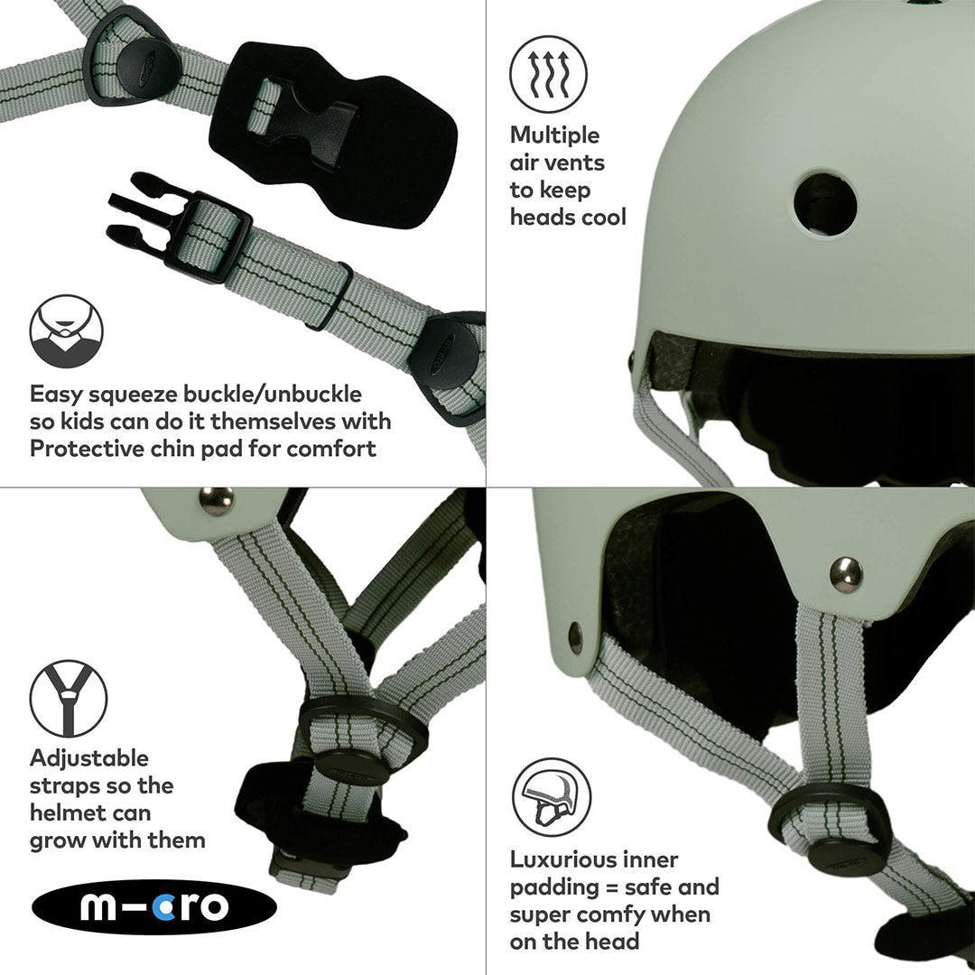 Micro Scooters Helmet - Sage Green-Helmets-Sage Green-XS | Natural Baby Shower