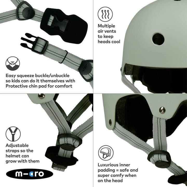 Micro Scooters Helmet - Sage Green-Helmets-Sage Green-XS | Natural Baby Shower