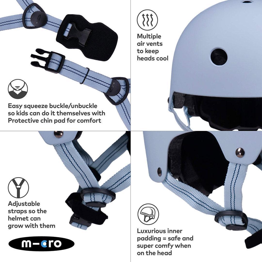 Micro Scooters Helmet - Soft Blue-Helmets-Soft Blue-XS | Natural Baby Shower