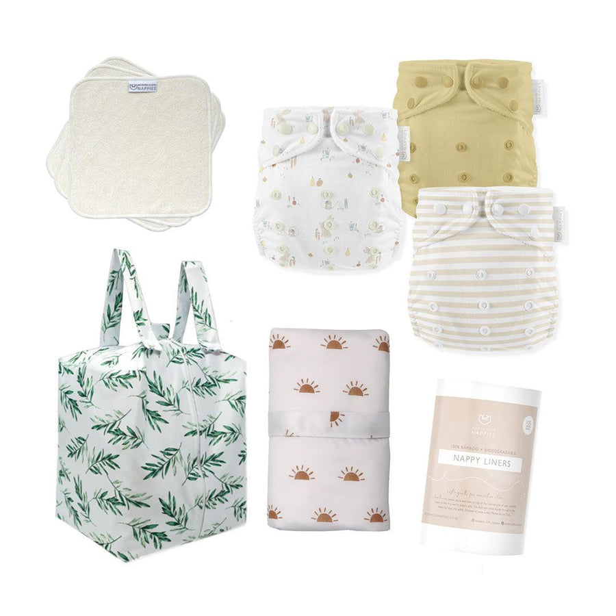 Modern Cloth Nappies Unisex Nappy Bundle-Nappy Packs-0-36m- | Natural Baby Shower