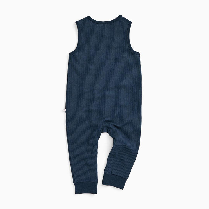MORI Ribbed Reindeer Romper - Navy & Reindeer-Rompers-Navy & Reindeer-0-3m | Natural Baby Shower