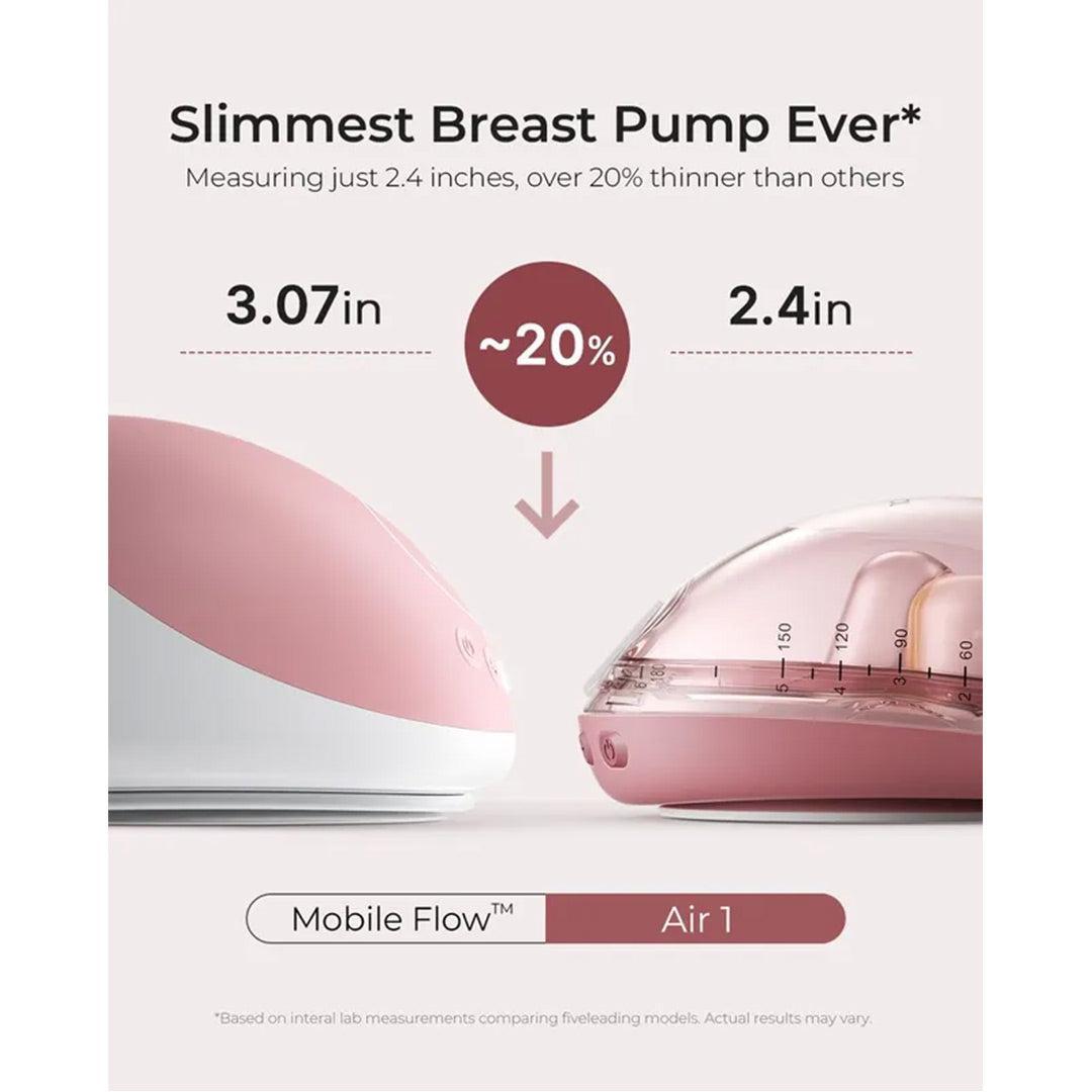 Momcozy Air 1 Ultra-slim Double Breast Pump - Pink / White-Breast Pumps-Pink / White- | Natural Baby Shower