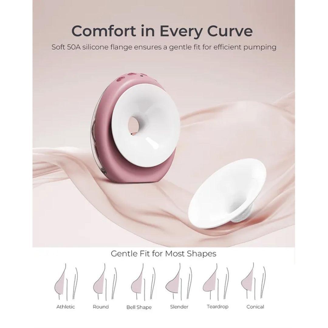 Momcozy Air 1 Ultra-slim Double Breast Pump - Pink / White-Breast Pumps-Pink / White- | Natural Baby Shower