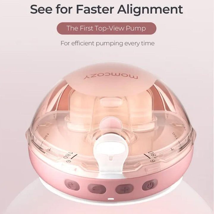 Momcozy Air 1 Ultra-slim Double Breast Pump - Pink / White-Breast Pumps-Pink / White- | Natural Baby Shower