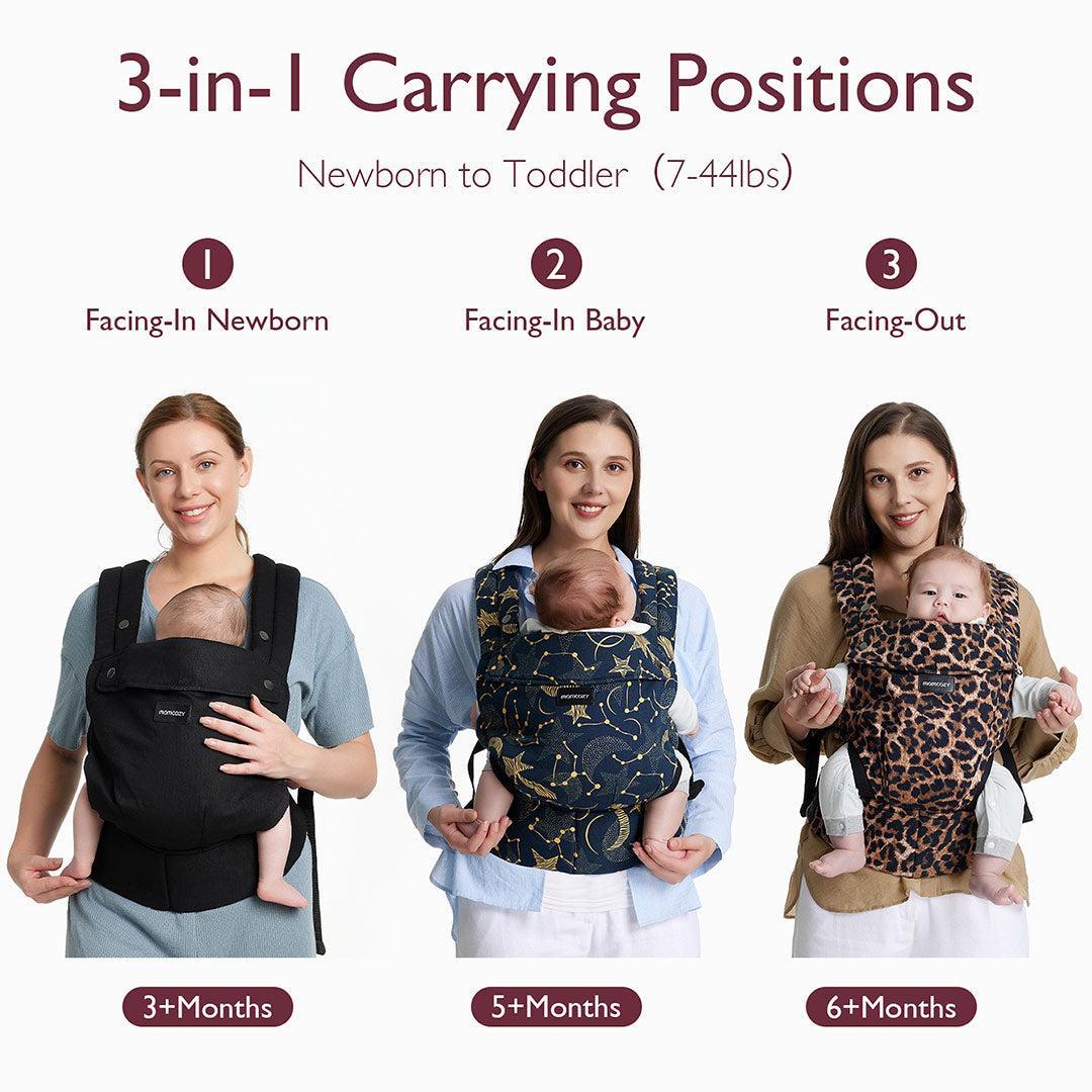Momcozy Baby Carrier 3M+ - Cotton Khaki-Baby Carriers-Cotton Khaki- | Natural Baby Shower