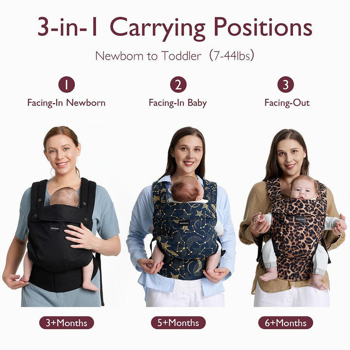 Momcozy Baby Carrier 3M+ - Cotton Khaki-Baby Carriers-Cotton Khaki- | Natural Baby Shower