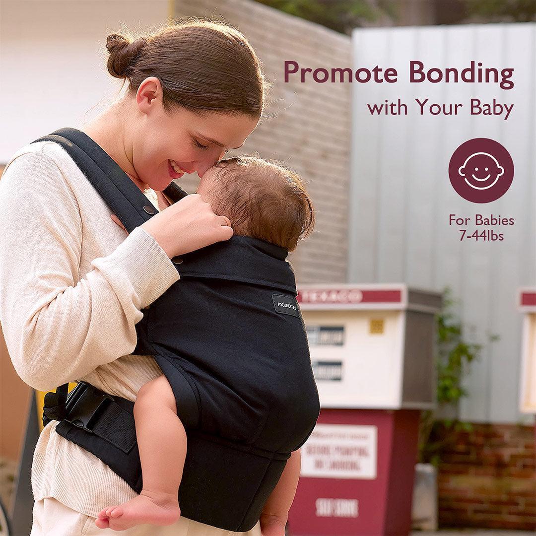 Momcozy Baby Carrier 3M+ - Cotton Black-Baby Carriers-Cotton Black- | Natural Baby Shower