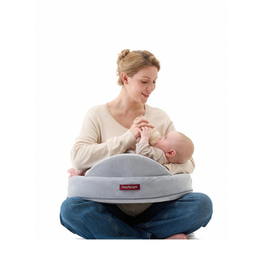 Momcozy Exclusive Memory Foam Nursing Pillow - Grey-Pregnancy Pillows-Grey- | Natural Baby Shower