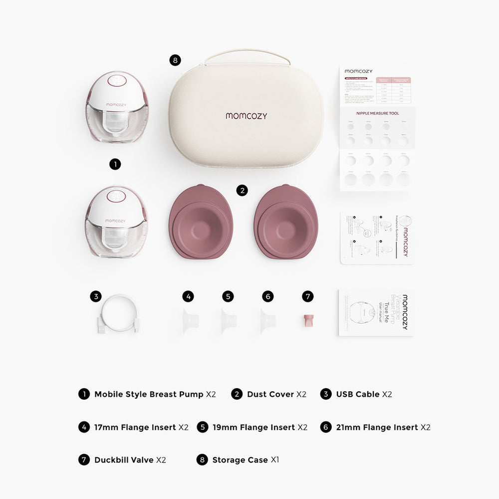 Momcozy M6 Double Breast Pump - White-Breast Pumps-White- | Natural Baby Shower