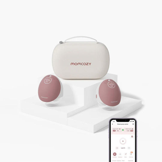Momcozy M9 Double Breast Pump - Pink / White-Breast Pumps-Pink / White- | Natural Baby Shower
