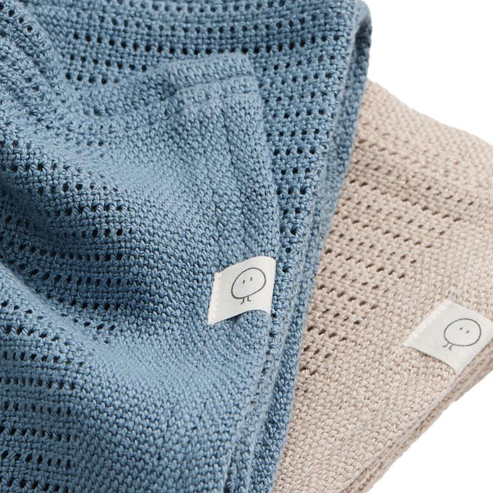 MORI 2pk Cellular Blanket - Blue-Blankets-Blue-One Size | Natural Baby Shower