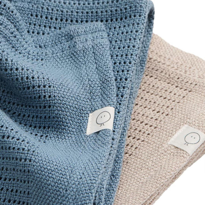 MORI 2pk Cellular Blanket - Blue-Blankets-Blue-One Size | Natural Baby Shower