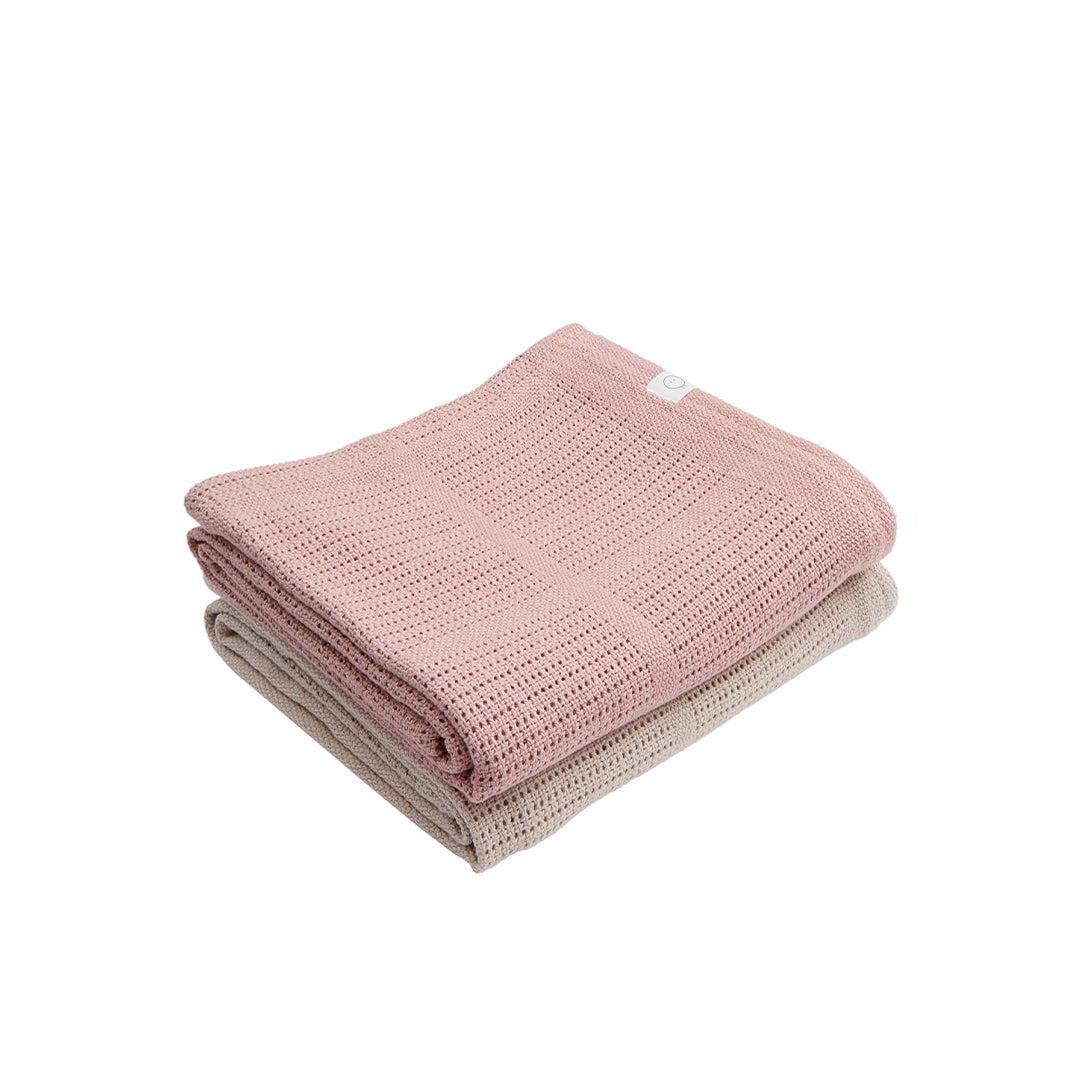 MORI 2pk Cellular Blanket - Pink-Blankets-Pink-One Size | Natural Baby Shower