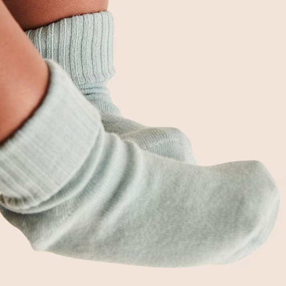 MORI 5pk Ribbed Socks - Blue-Socks-Blue-0-6m | Natural Baby Shower