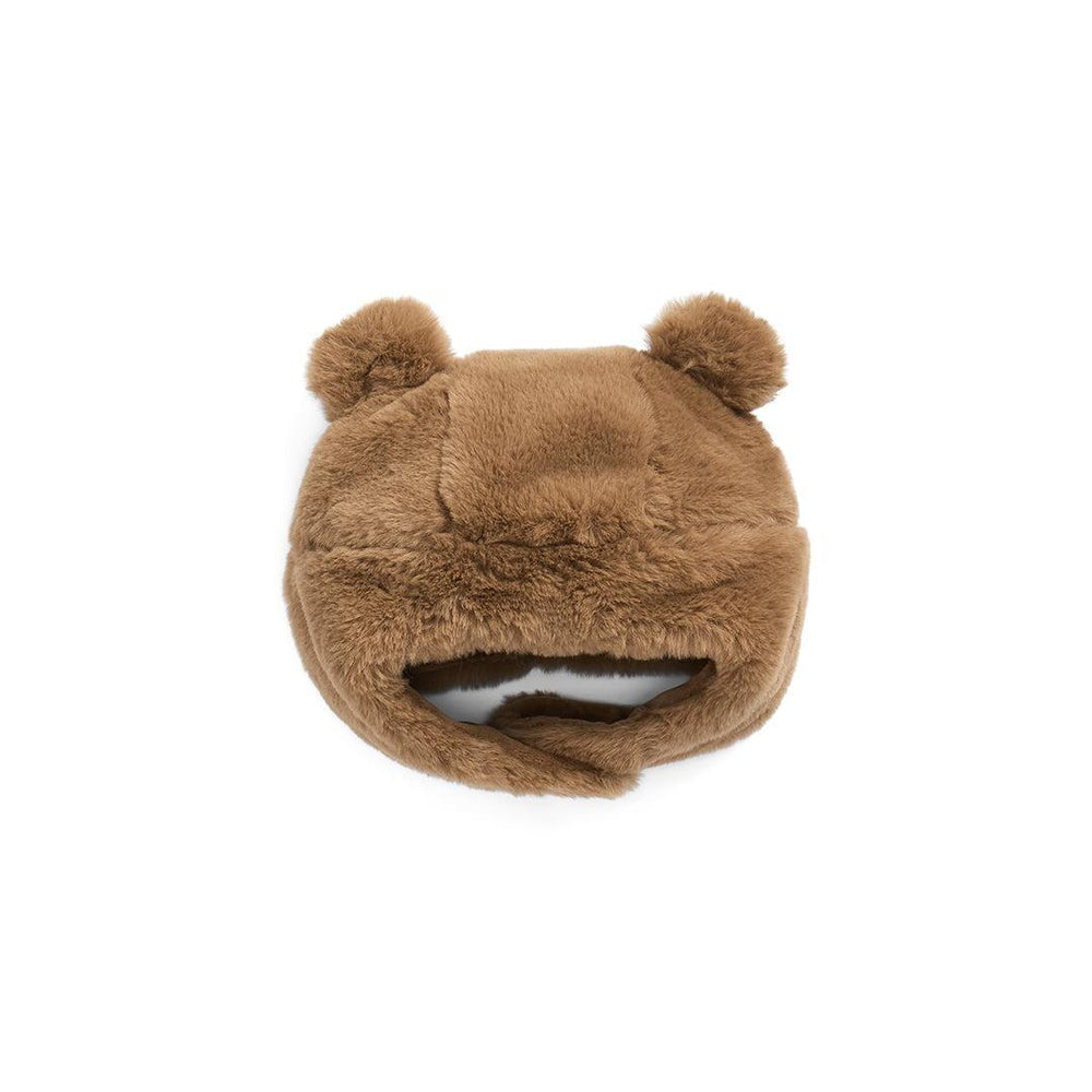 MORI Bear Faux Fur Hat - Brown-Hats-Brown-0-6m | Natural Baby Shower