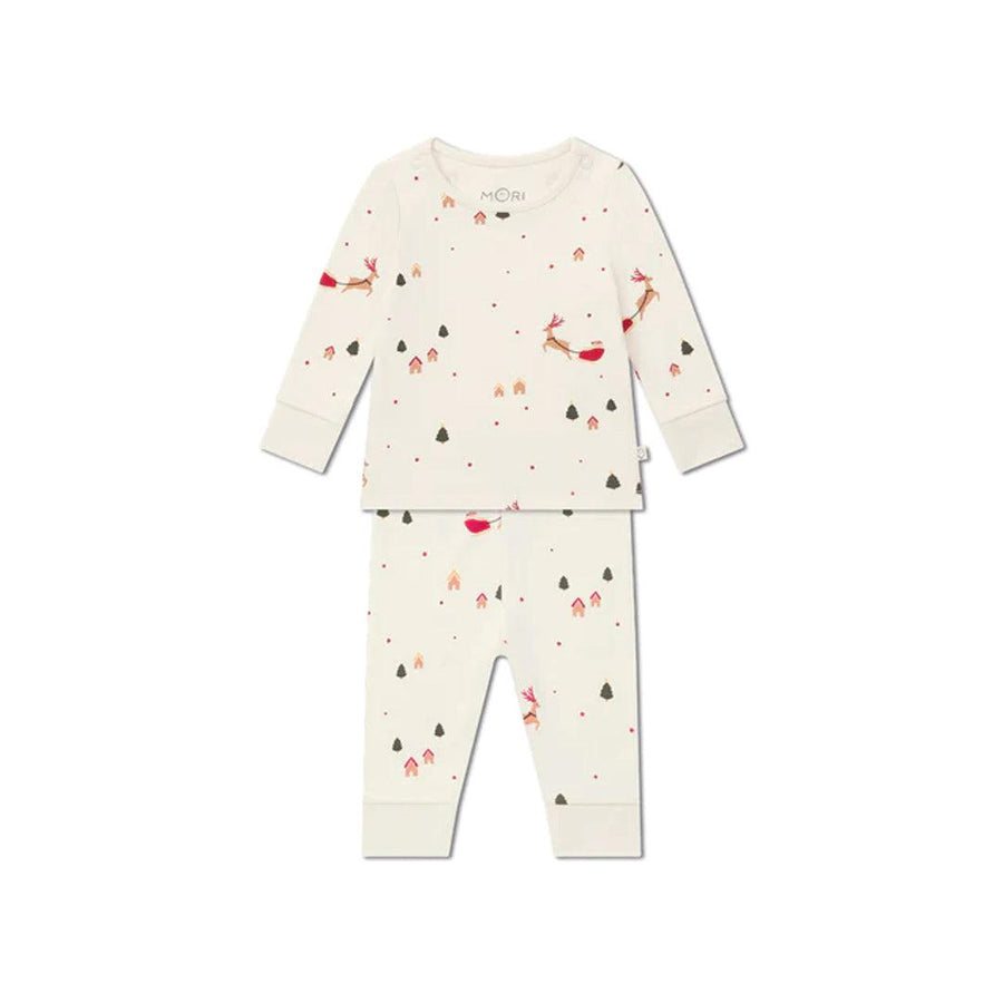 MORI Christmas Print Pyjamas - Christmas Print-Pyjamas-Christmas Print-6-9m | Natural Baby Shower