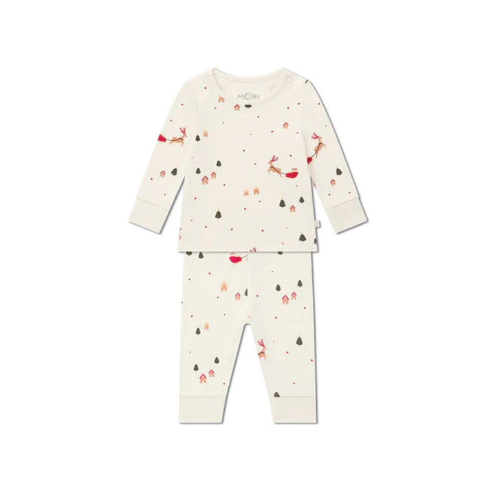 MORI Christmas Print Pyjamas - Christmas Print-Pyjamas-Christmas Print-6-9m | Natural Baby Shower