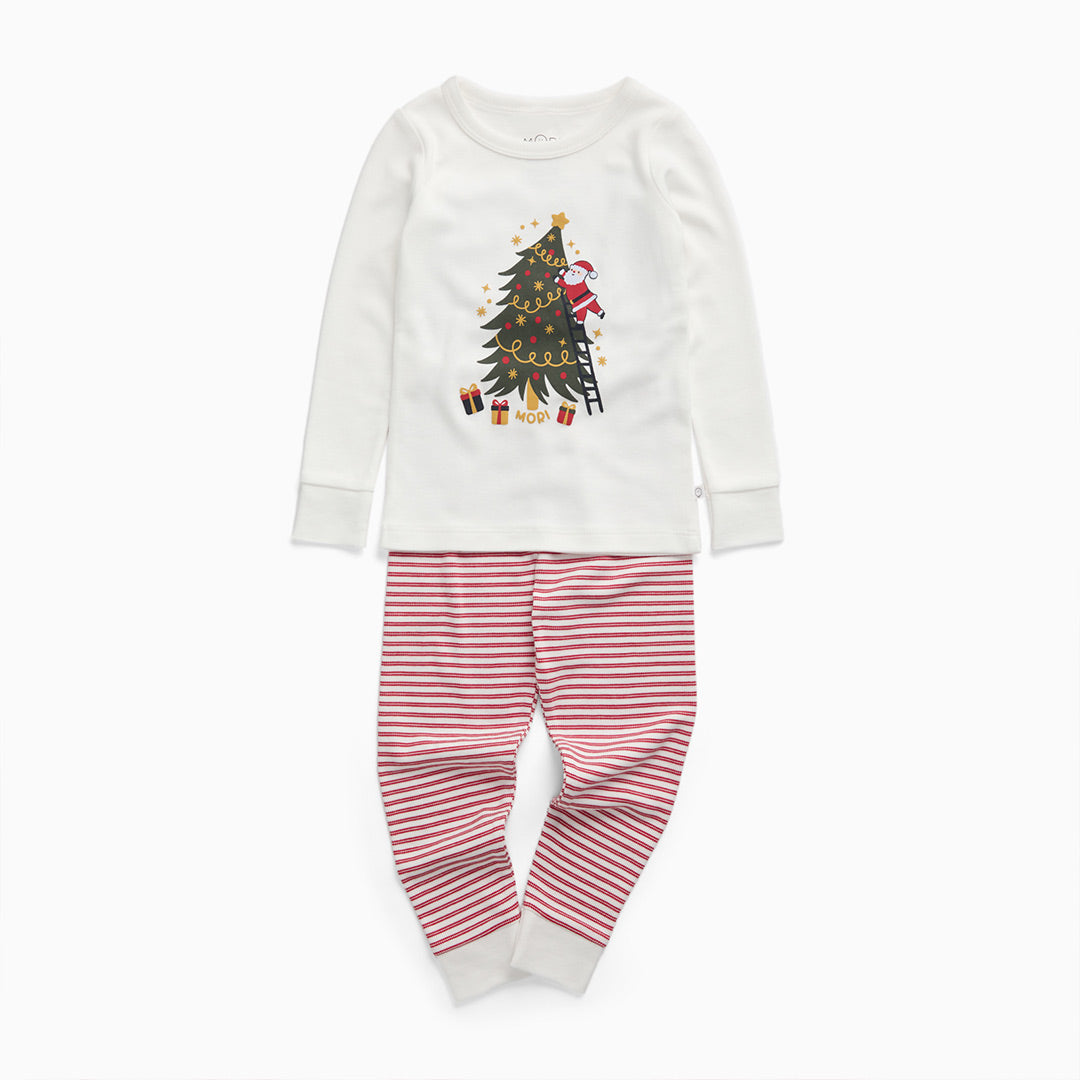 MORI Christmas Pyjama Set - Red-Pyjamas-Red-12-18m | Natural Baby Shower