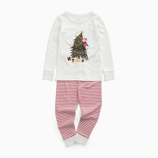 MORI Christmas Pyjama Set - Red-Pyjamas-Red-12-18m | Natural Baby Shower