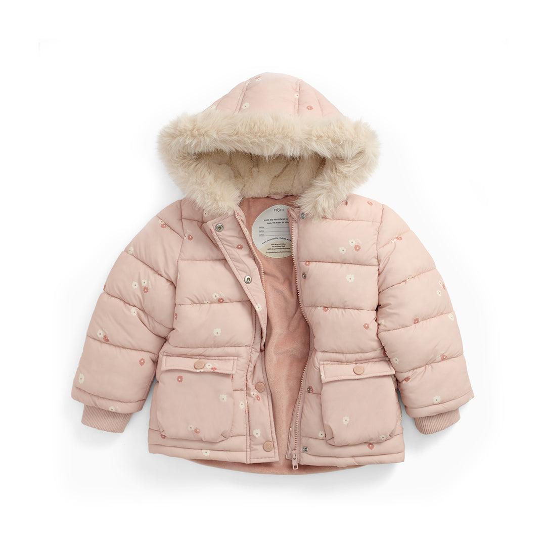 MORI Floral Padded Coat - Pink Floral