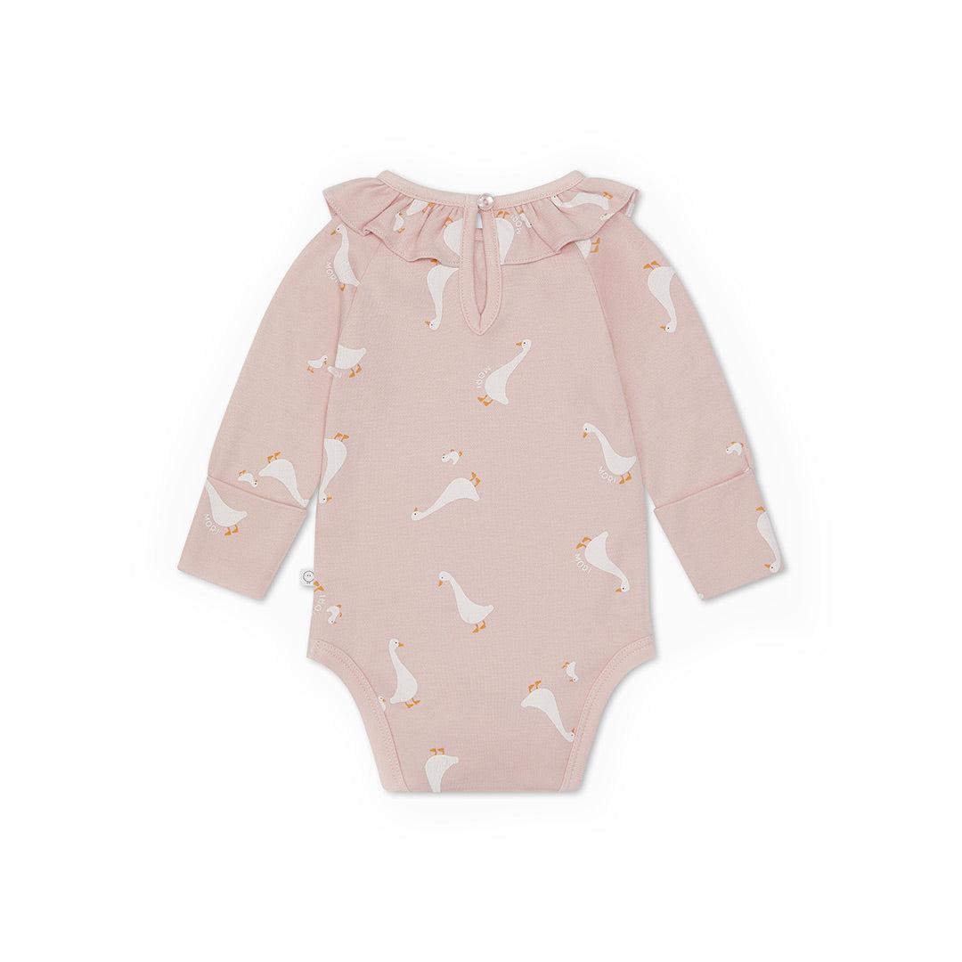 MORI Long Sleeve Bodysuit - Peach Duck-Bodysuits-Peach Duck-Newborn | Natural Baby Shower