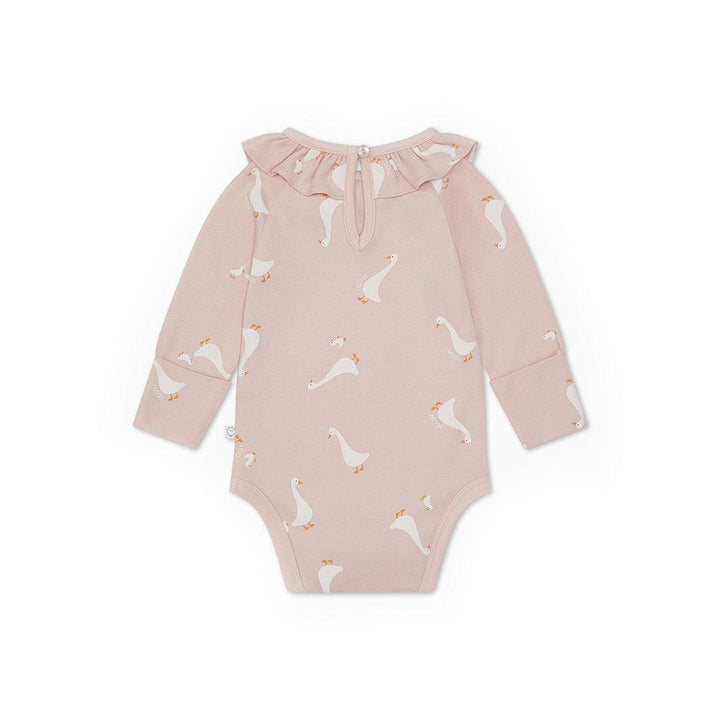 MORI Long Sleeve Bodysuit - Peach Duck-Bodysuits-Peach Duck-Newborn | Natural Baby Shower