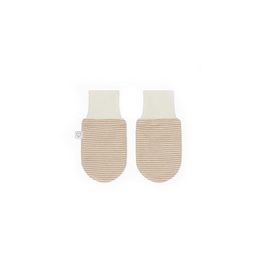 MORI Baby Mittens - Oatmeal Stripe-Gloves + Mittens-Oatmeal Stripe- | Natural Baby Shower