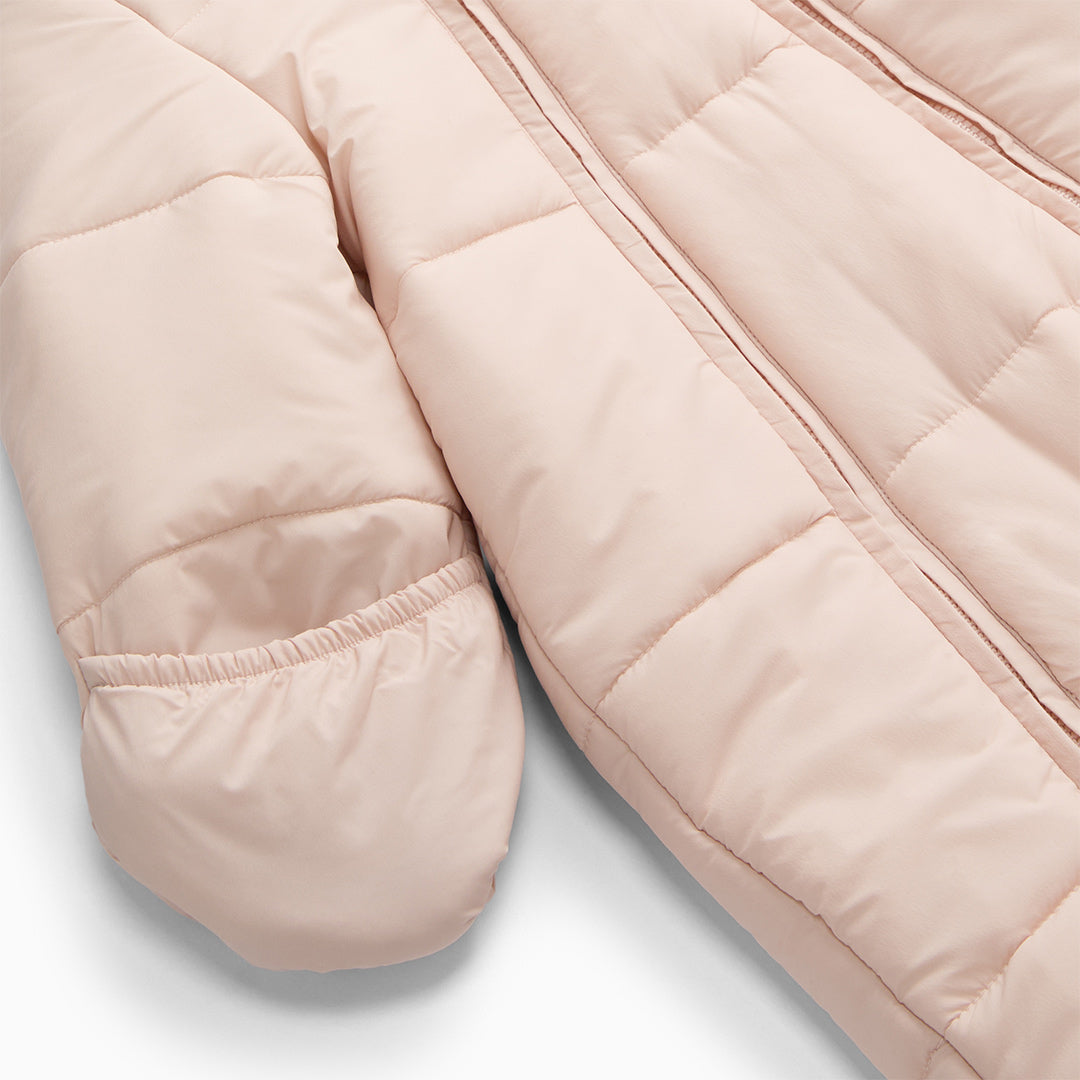 MORI Recycled Faux Fur Lined Embroidered Snowsuit - Pink-Snowsuits-Pink-0-3m | Natural Baby Shower