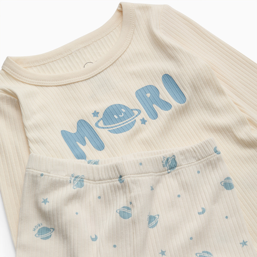 MORI Ribbed Pyjamas - Space-Pyjamas-Space-12-18m | Natural Baby Shower